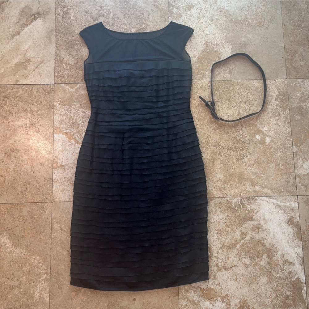 Anne Klein NY black silk dress - Picture 3 of 10